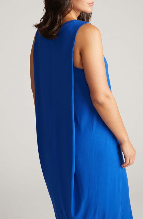 Universal Standard Pearl Divine Jersey Shift Midi Dress In Blue