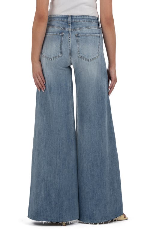 Kut From The Kloth Blake Raw Hem Mid Rise Super Flare Jeans