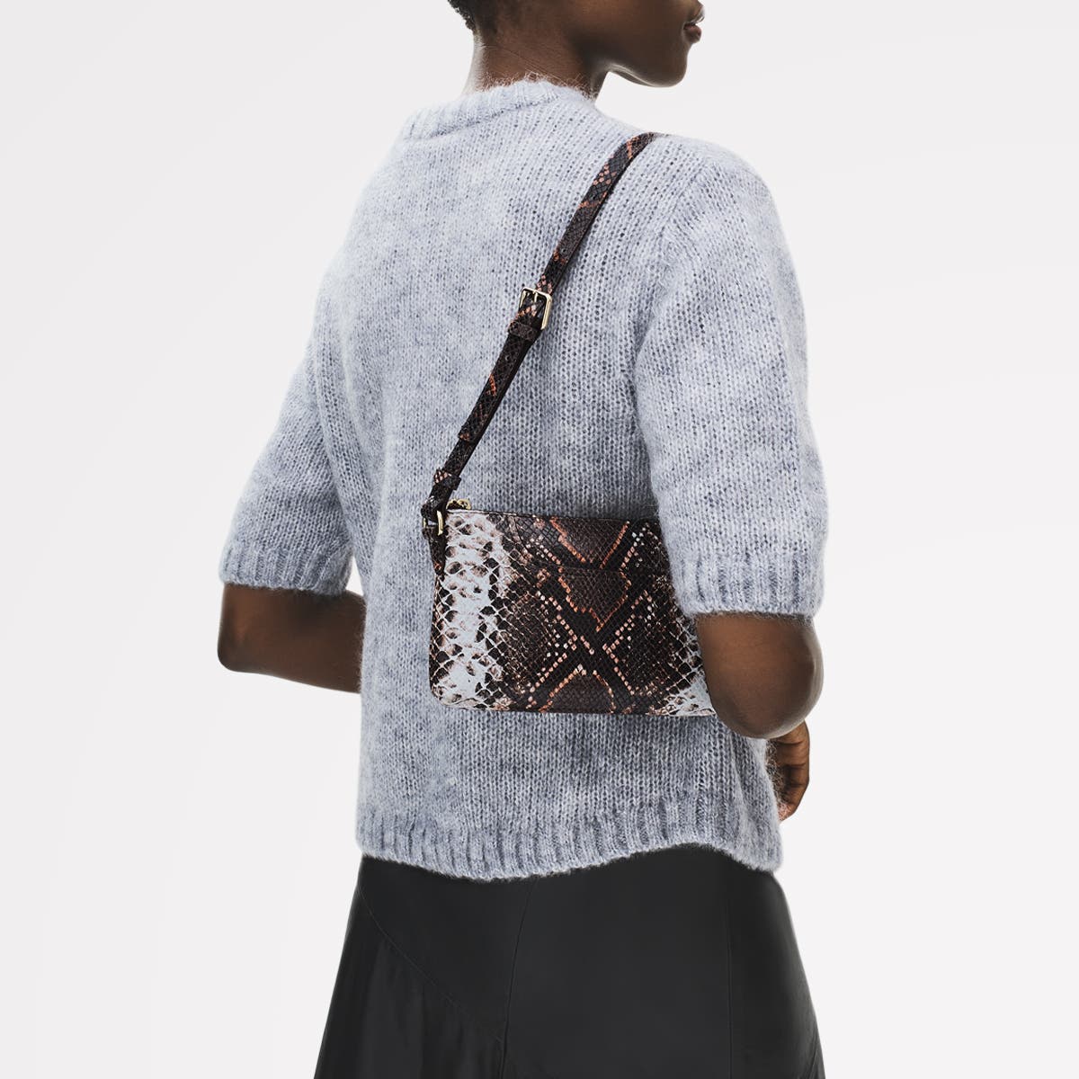 Radley Pockets - Faux Snake Mini Ziptop Shoulder Bag, Alternate, color, Carmine