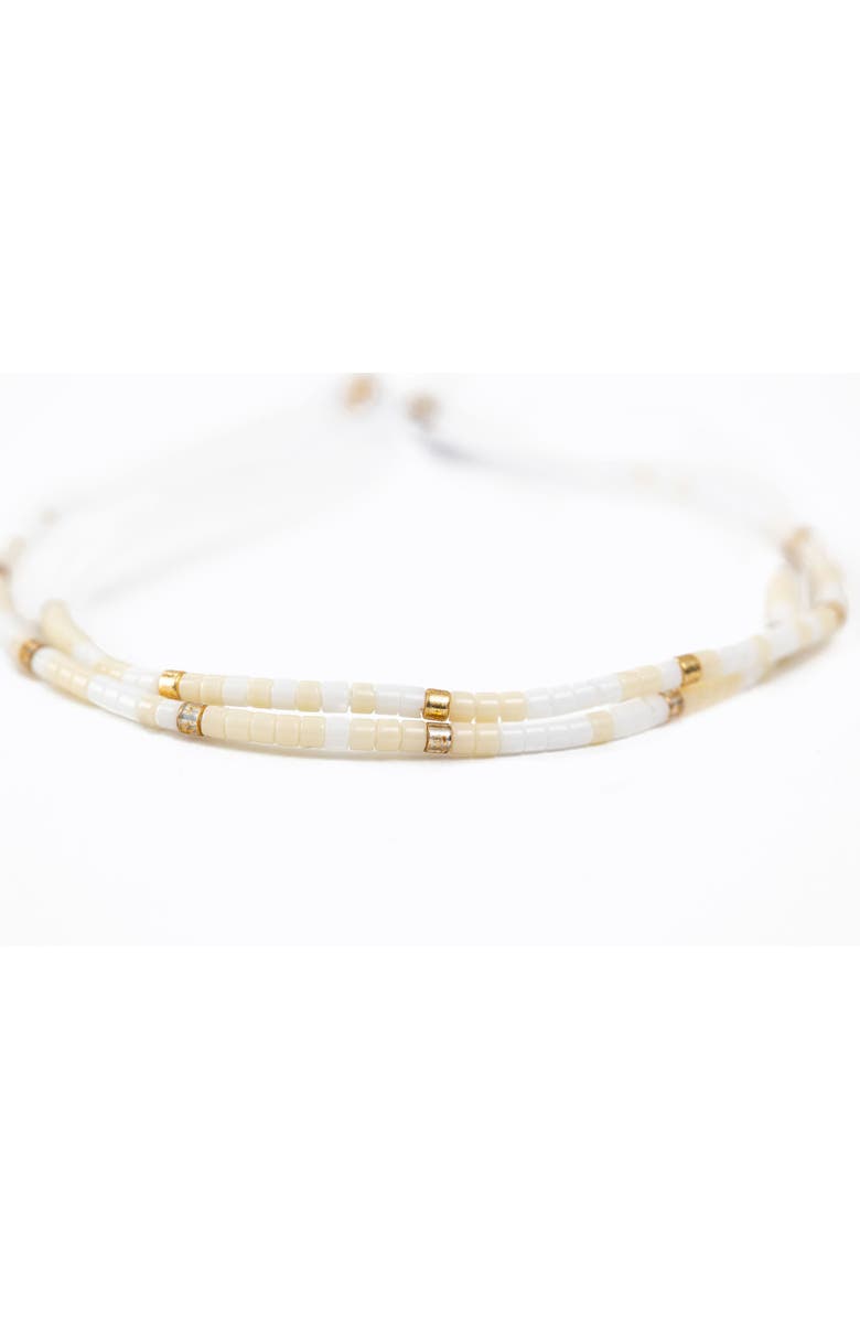 Emerson & Oliver Beaded Friendship Bracelet, Alternate, color, White