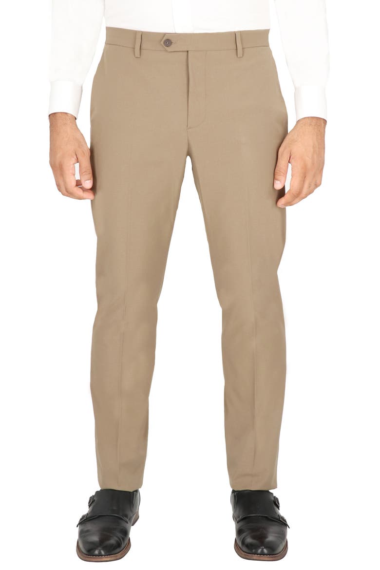 Traveler Tech Stretch Trousers - Suit Separate, Main, color, BRITISH KHAKI