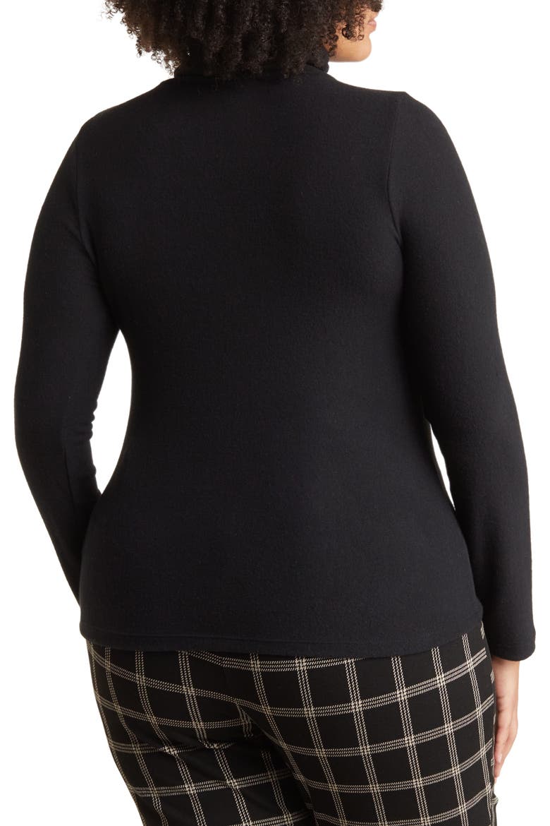 Long Sleeve Turtleneck Top, Alternate, color, BLACK