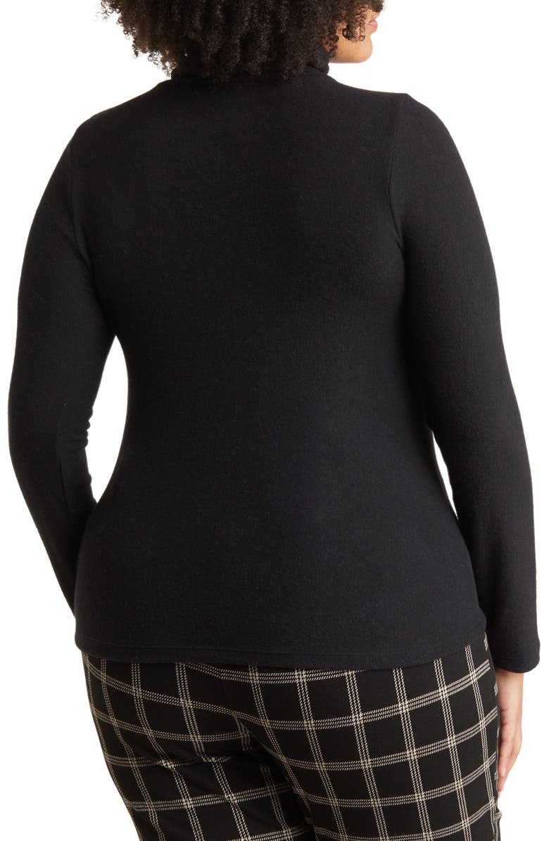 Renee C Long Sleeve Turtleneck Top, Alternate, color, Black