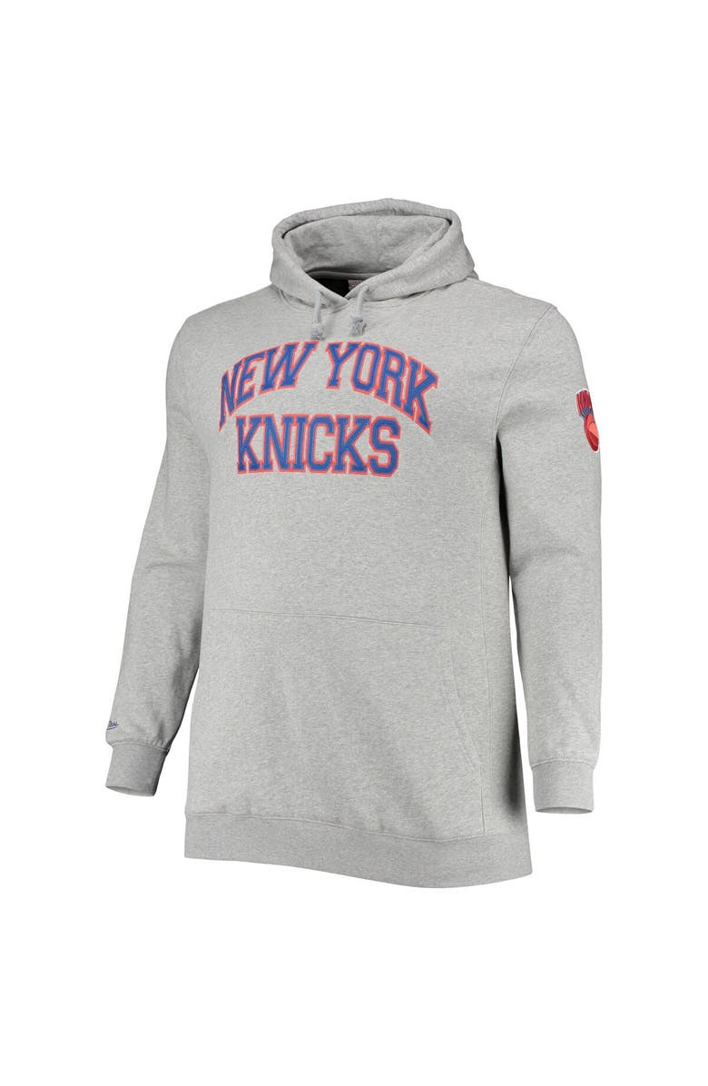 Mitchell & Ness Men's Mitchell & Ness Patrick Ewing Heathered Gray New York Knicks Big & Tall Name & Number Pullover Hoodie, Alternate, color, 