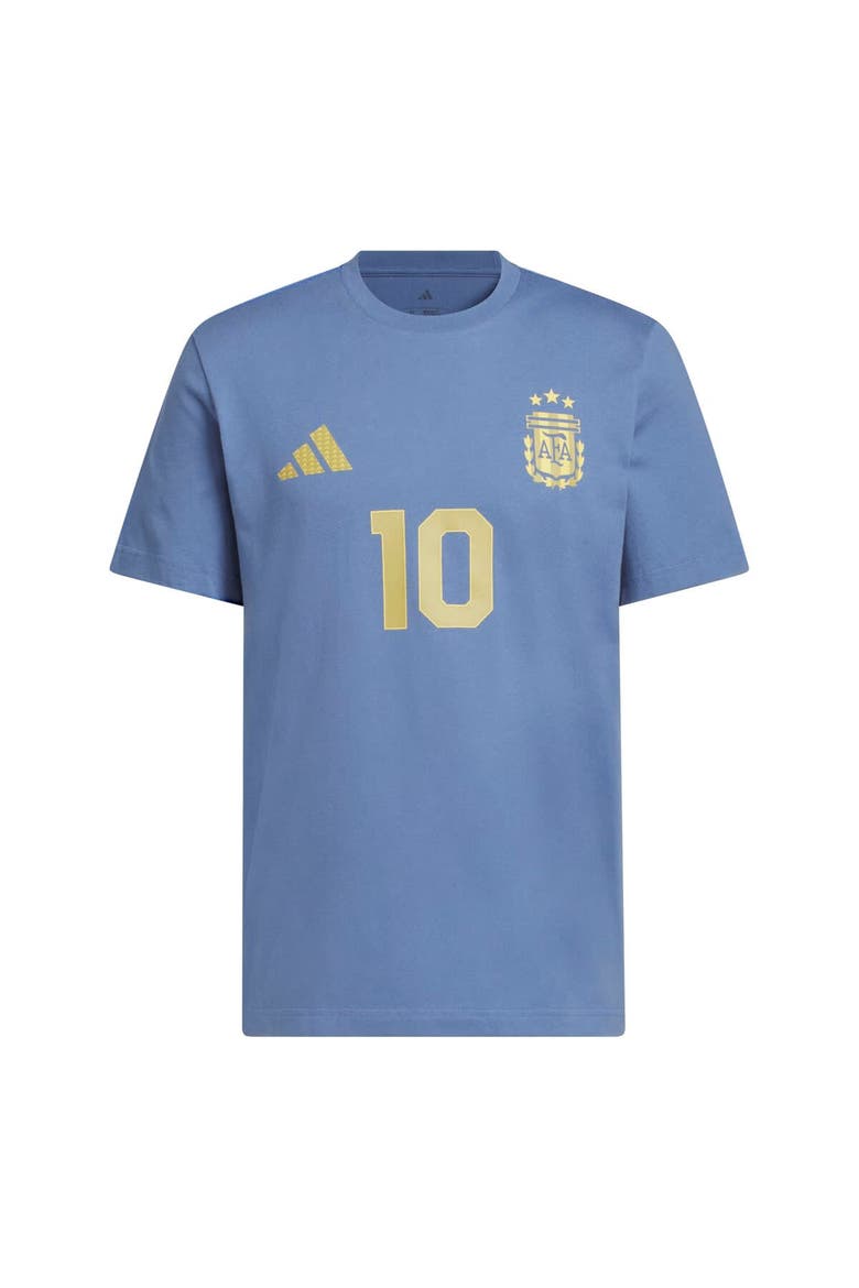 Men's adidas Lionel Messi Blue Argentina National Team Name & Number T-Shirt, Main, color, Blue