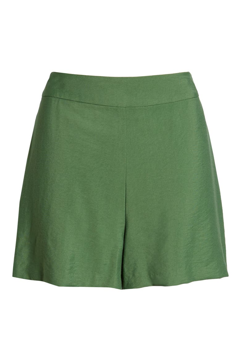 High Waist Shorts, Alternate, color, GREEN WILLOW
