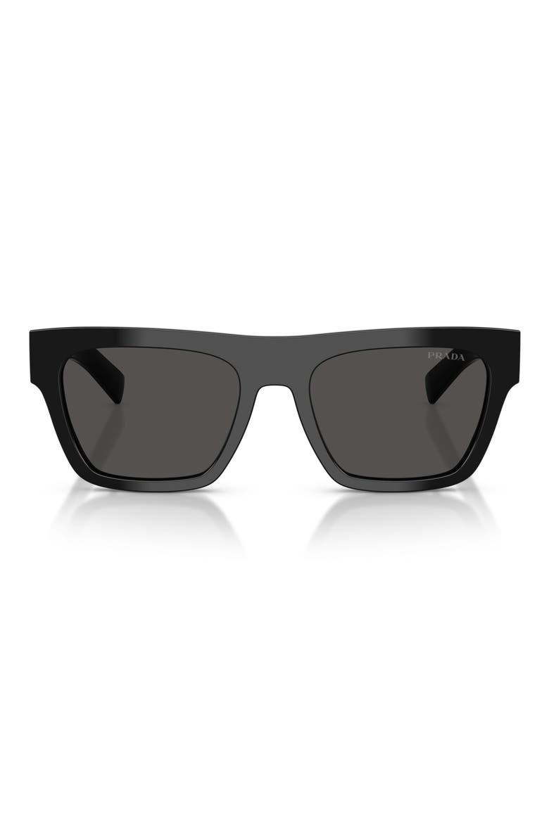54mm Rectangular Sunglasses, Main, color, BLACK / DARK GREY
