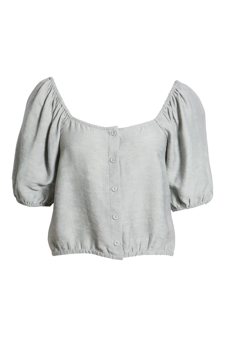 Square Neck Blouse, Alternate, color, PIETRA
