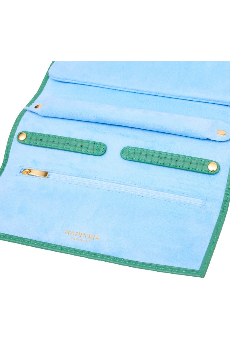 Rapport London Charlotte Jewelry Roll, Alternate, color, Green