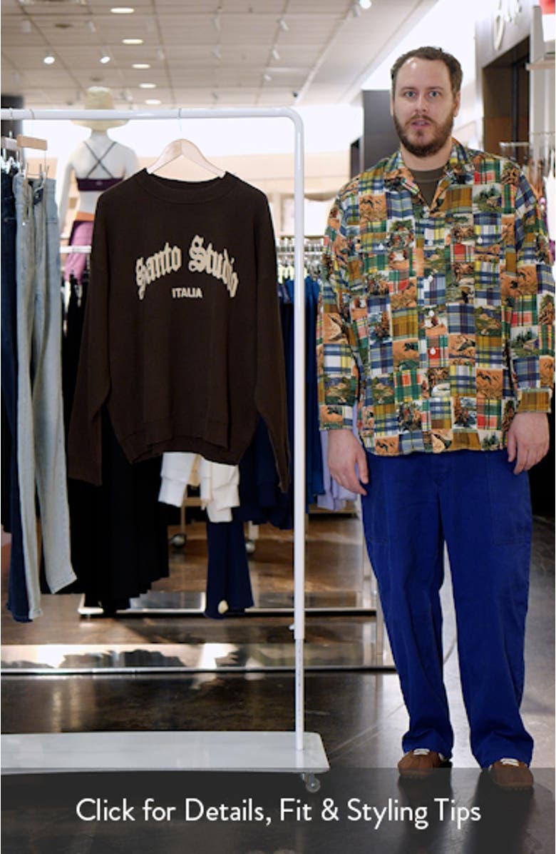 Santo University Graphic Knit Sweater, sales video thumbnail