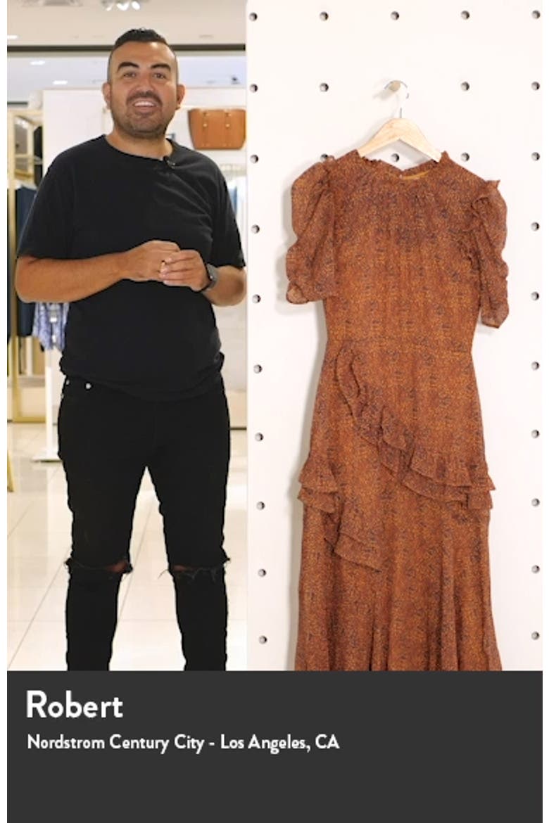 Floral Ruffle Midi Dress video