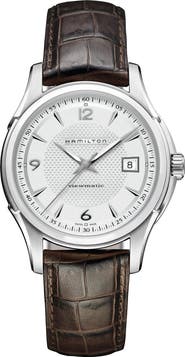 Hamilton Jazzmaster Skeleton Leather Strap Watch, 40mm
