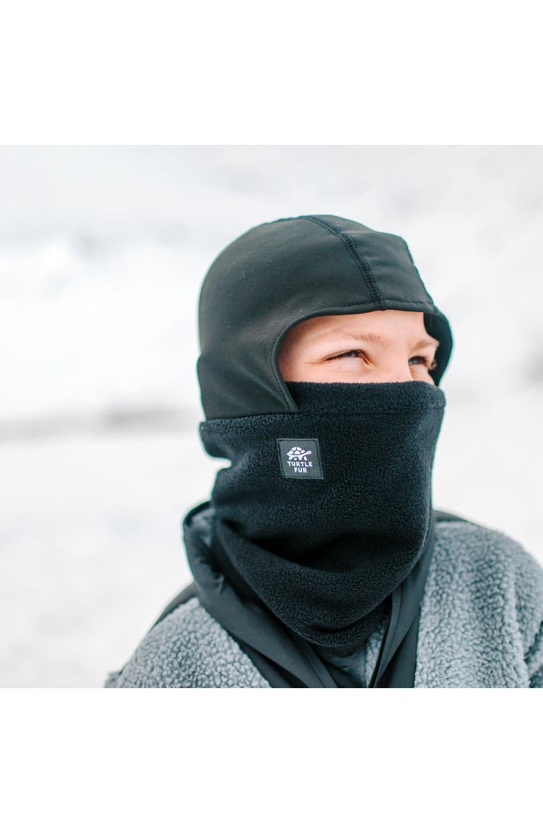 Turtle Fur Youth Fleece Shellaclava Balaclava, Alternate, color, Black