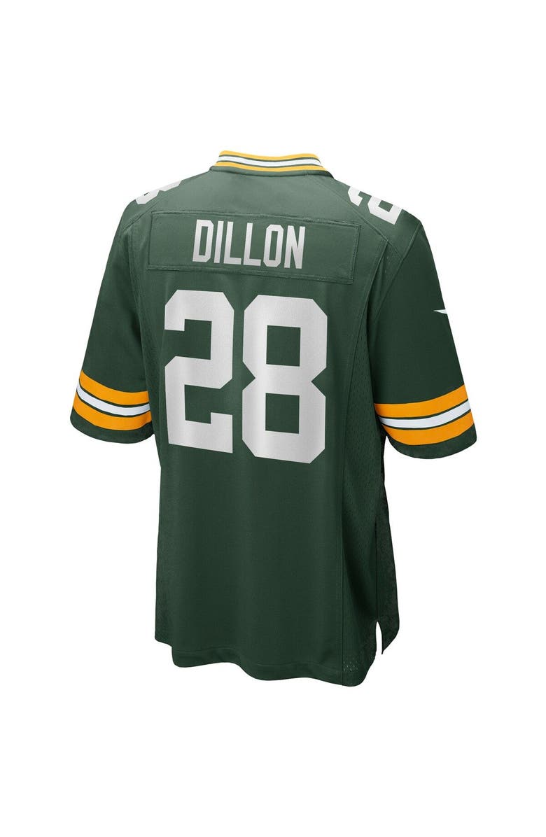 Nike Men's Nike AJ Dillon Green Green Bay Packers Team Game Jersey, Alternate, color,