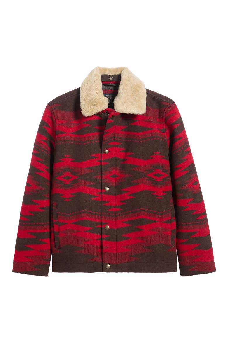 Silverton Wool Blend Coat, Main, color, CROWN POINT RED