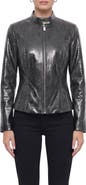 GORSKI Genuine Metis Suede Pythn Printed Zip Jacket