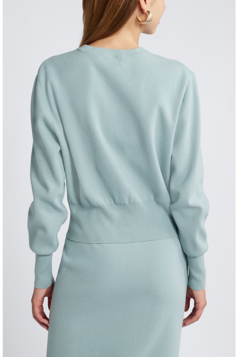 Blousson Sweater, Alternate, color, TEAL POND