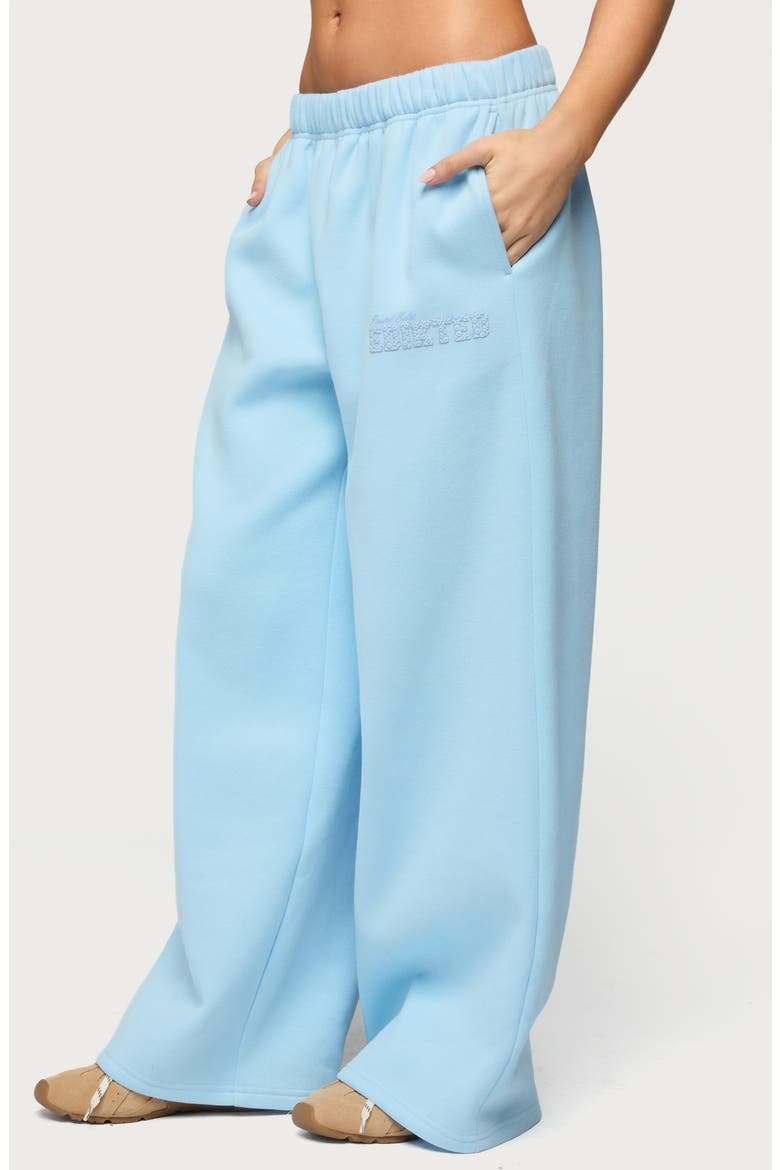 Pastel Wide Leg Sweatpants, Alternate, color, LIGHT-BLUE