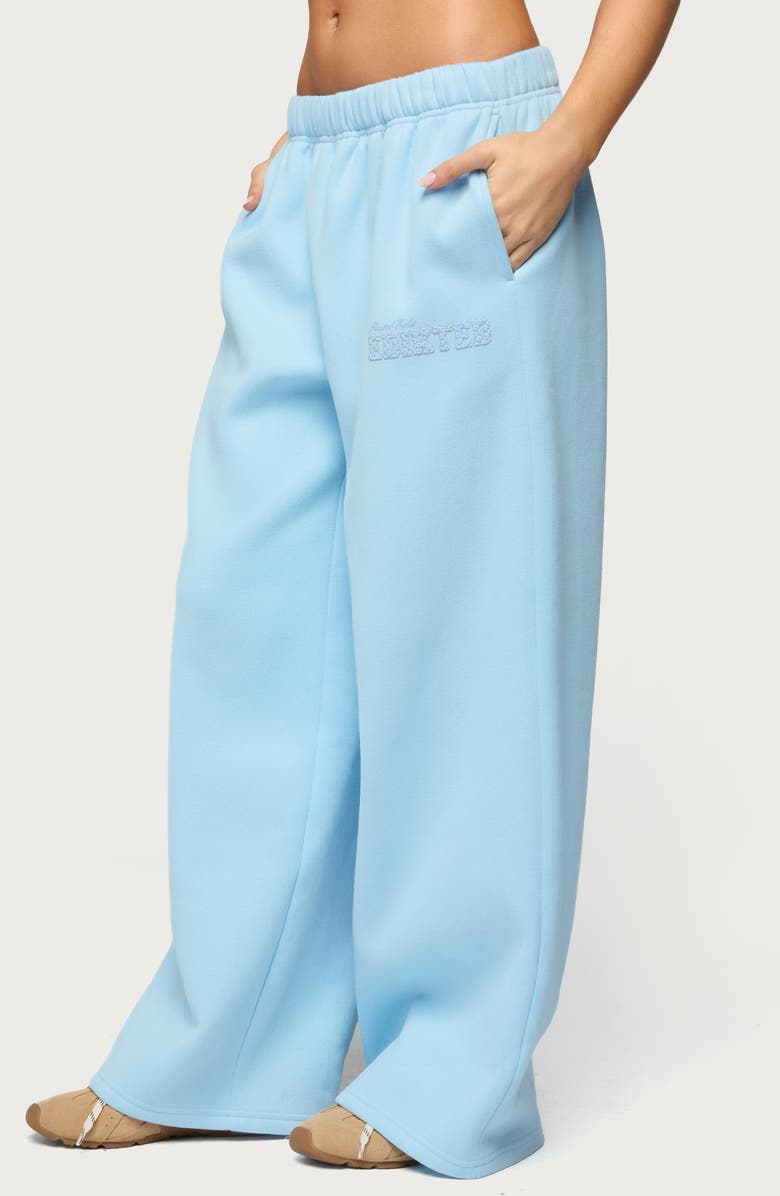 EDIKTED Pastel Wide Leg Sweatpants, Alternate, color, 
