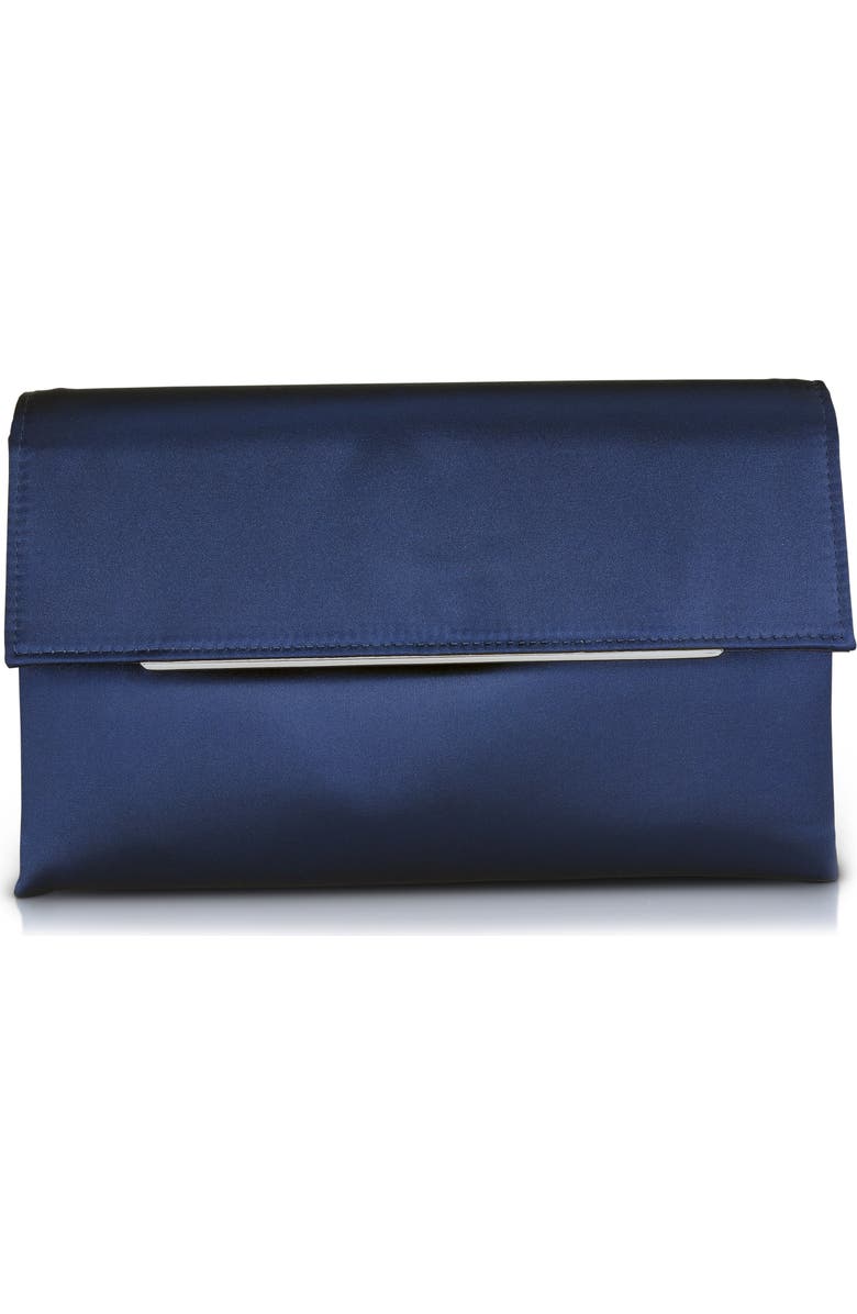 Jewel Badgley Mischka Harper Satin Envelope Clutch, Main, color,