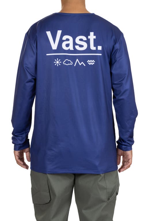 Vast Aqua Terra Team Long Sleeve Performance Graphic T-shirt In Navy