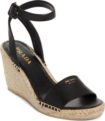 Prada espadrille wedge best sale