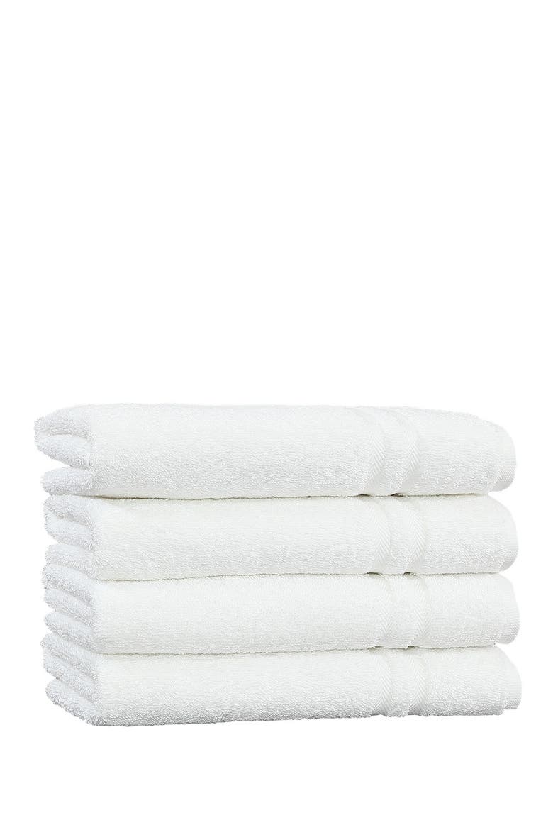Denzi Hand Towels - Set of 4 - White, Alternate, color, WHITE