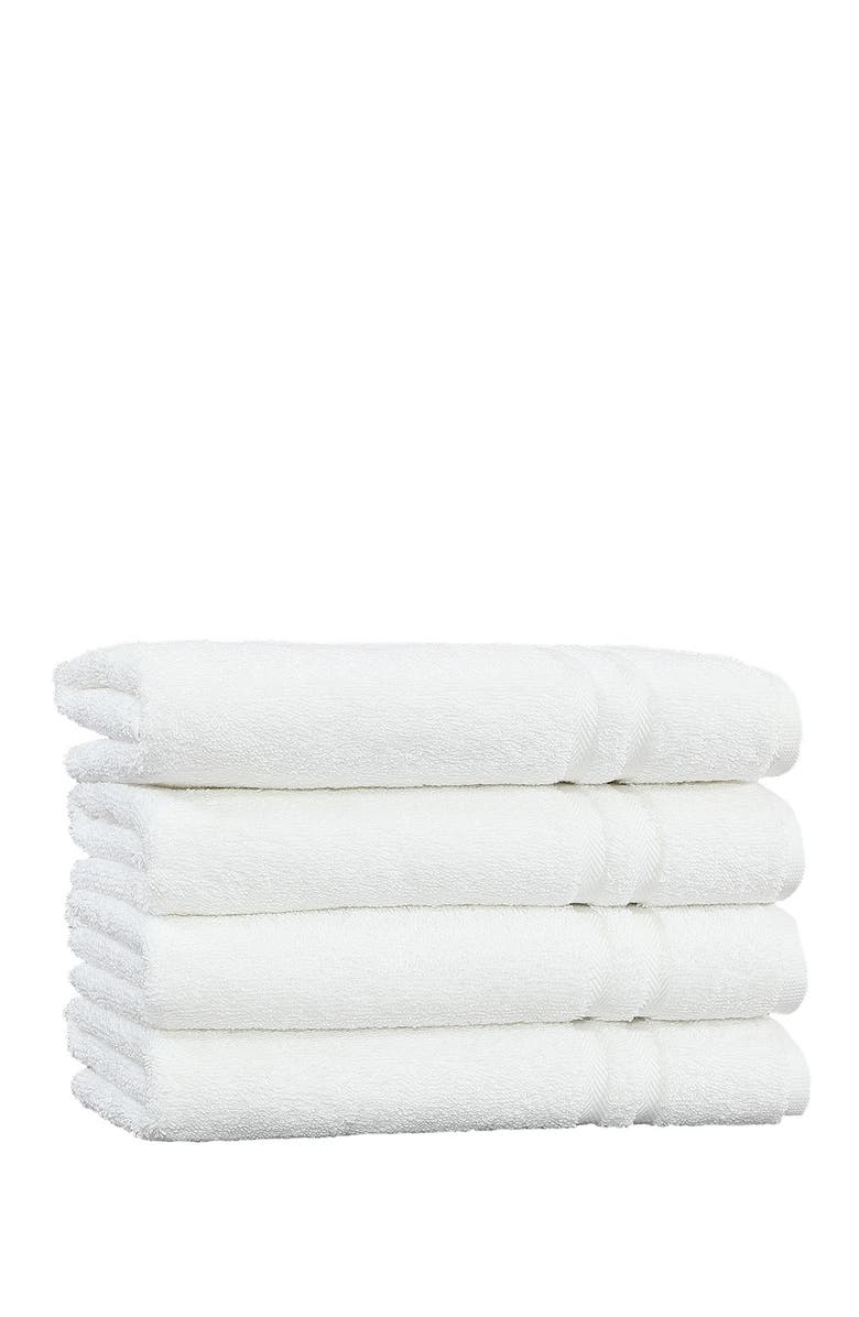 Linum Home Textiles Denzi Hand Towels - Set of 4 - White, Alternate, color, White