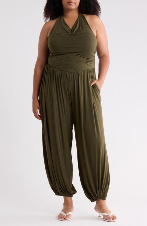Cowl Neck Halter Jumpsuit