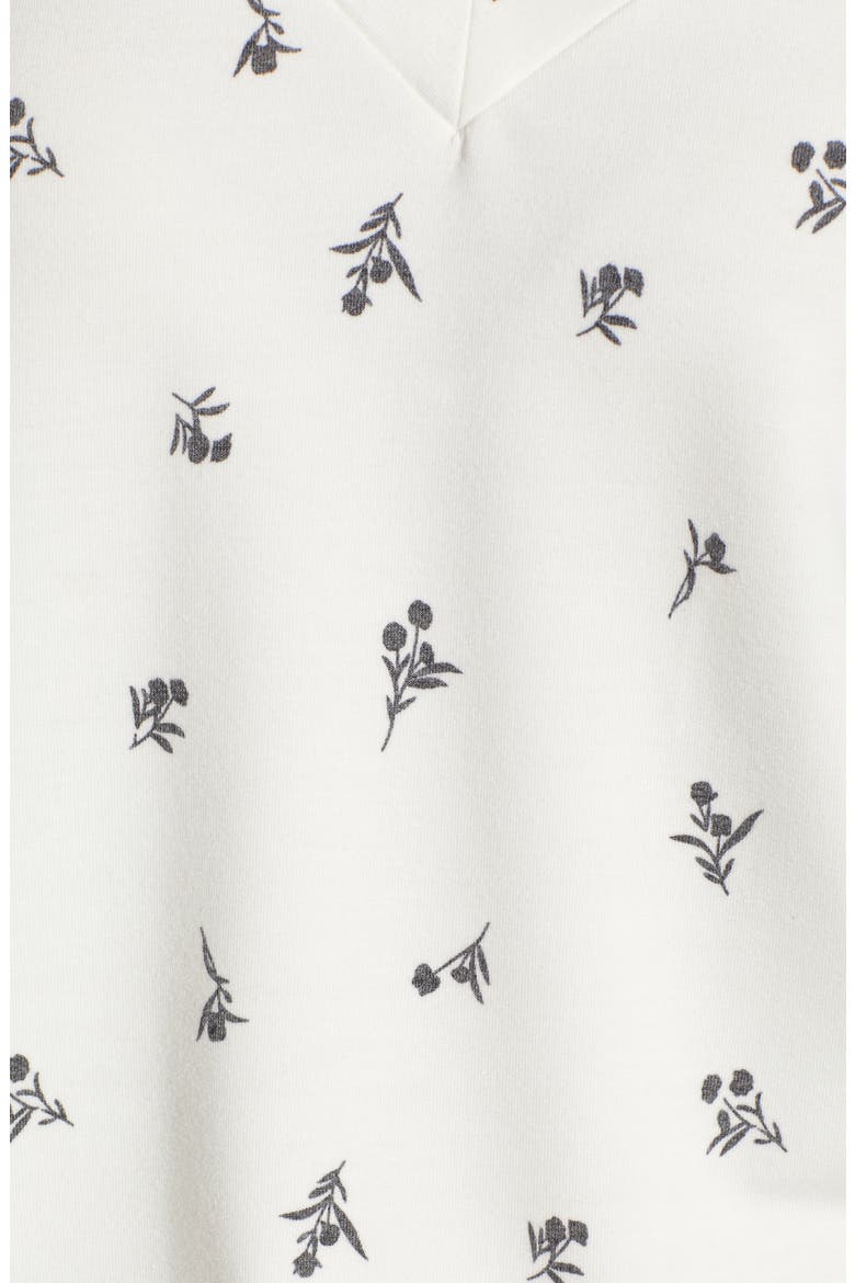 Floral Curved Hem Top, Alternate, color, FLOATING FLOWER