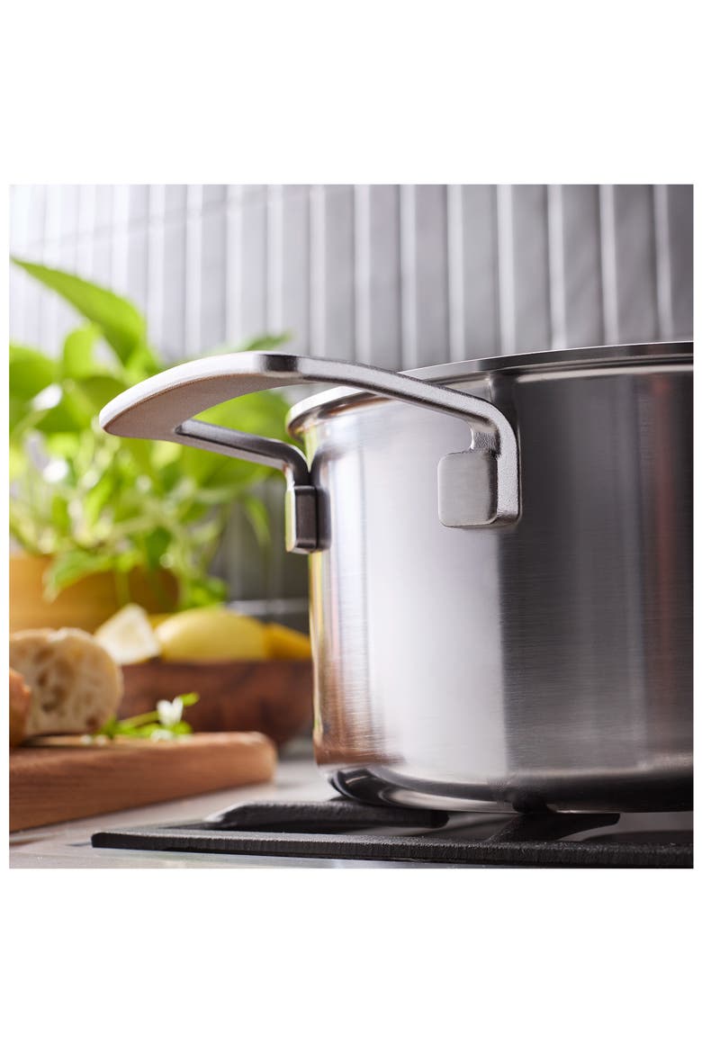 Industry 4-Quart 5-Ply Stainless Steel Saucepan, Alternate, color, STAINLESS STEEL
