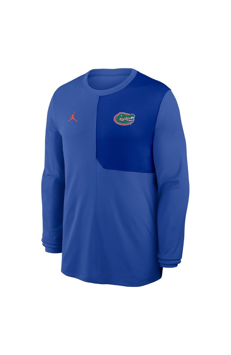 Jordan Brand Men's Jordan Brand Royal Florida Gators 2025 Sideline Coach UV Performance Long Sleeve T-Shirt, Alternate, color, Royal