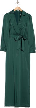 Vince Camuto Crepe Back Satin Long Sleeve Jumpsuit