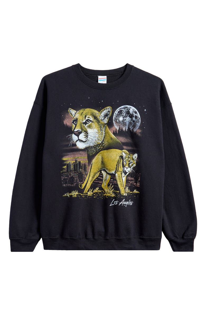 Junk Food Los Angeles Mountain Lion Graphic Sweatshirt, Alternate, color,