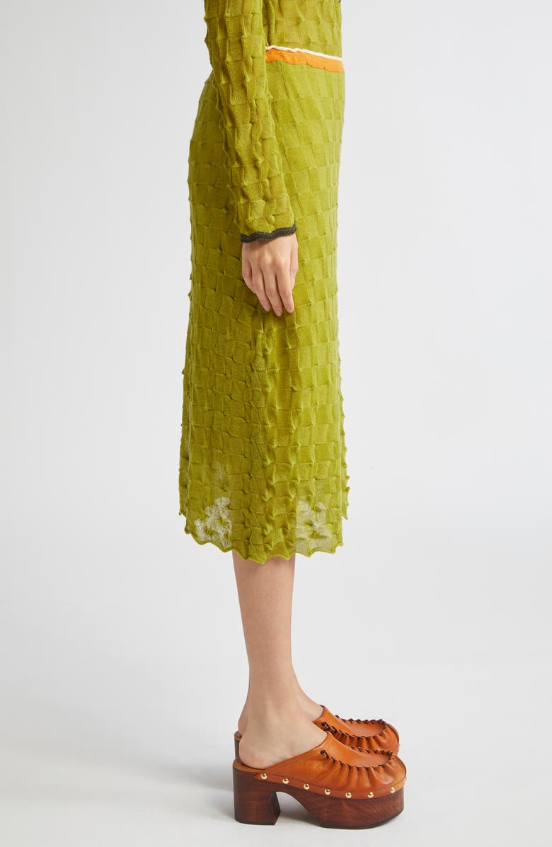 YanYan Borlor A-Line Knit Wool Midi Skirt, Alternate, color, Green