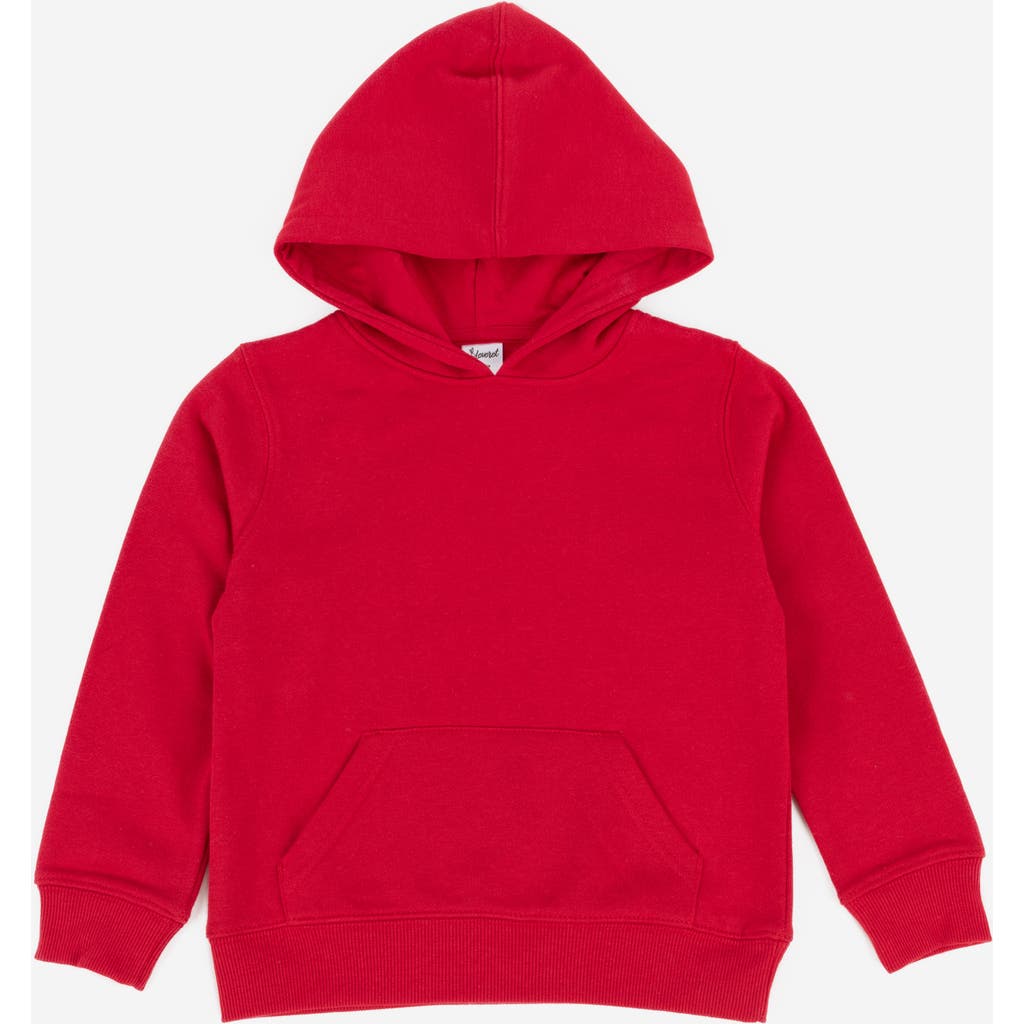 Leveret Kids Pullover Hoodie, Cotton Blend, Kangaroo Pocket, Solid Colors In Red