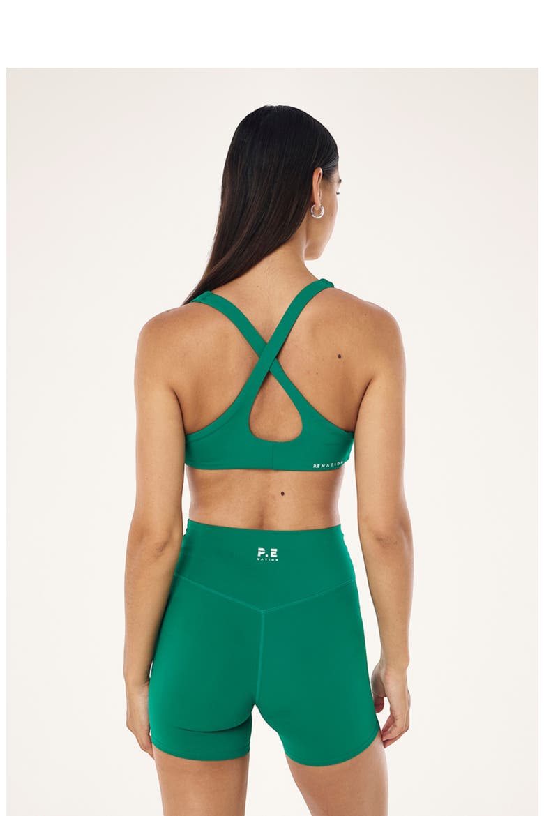 Swift Twist Front Sports Bra, Alternate, color, COLLEGE GREEN
