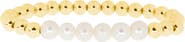 MARLYN SCHIFF Millie Faux Pearl & Bead Stretch Bracelet