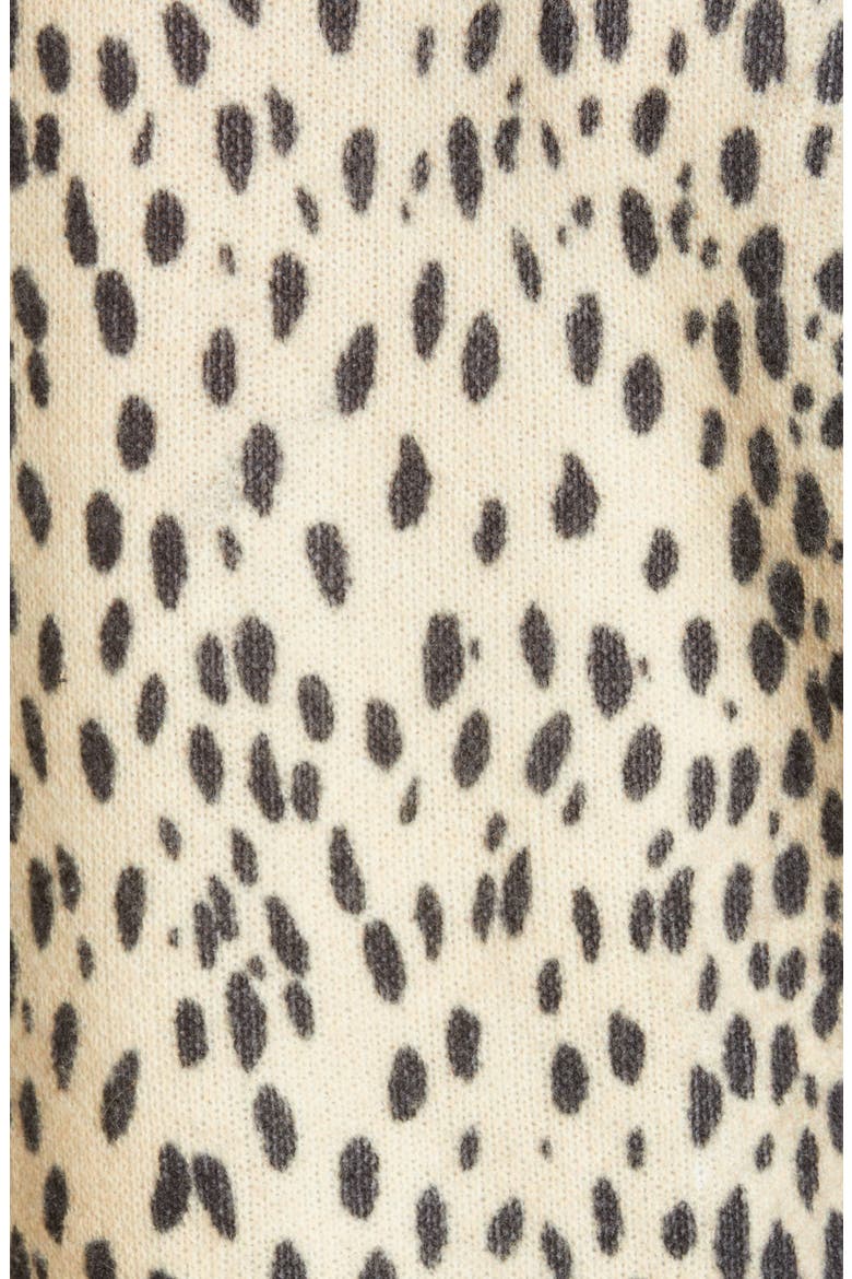 Cheetah Print Distressed Cashmere Sweater, Alternate, color, CHEETAH PRINT
