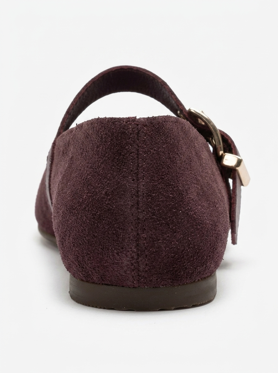 Jonas Leather Ballet Flat, Alternate, color, Plum Suede