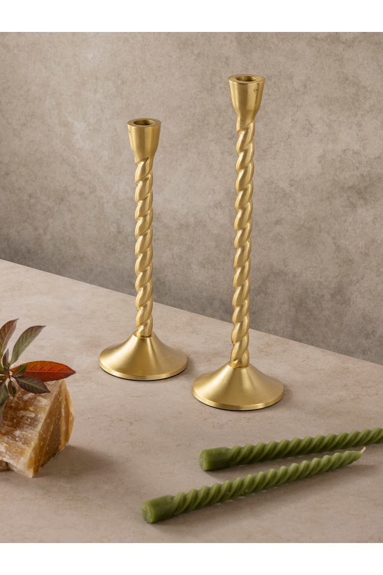 Twilight Candle Holders, Main, color, Gold