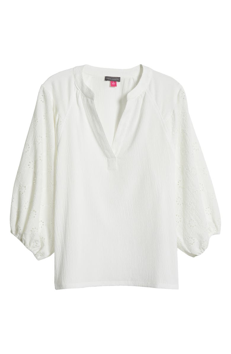 Vince Camuto Embroidered Eyelet Raglan Sleeve Top, Alternate, color,