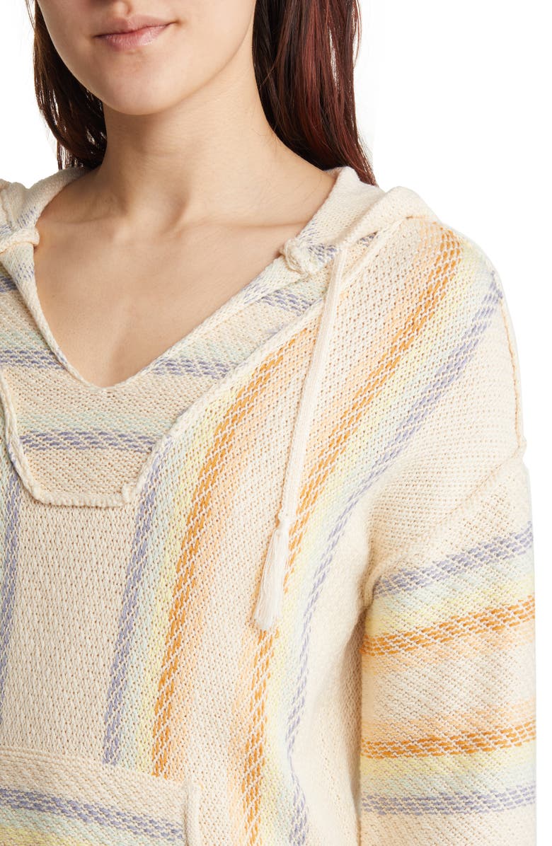 Rip Curl Day Break Stripe Hooded Poncho, Alternate, color,