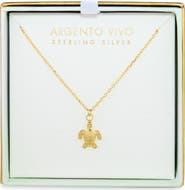 ARGENTO VIVO Turtle Charm Necklace