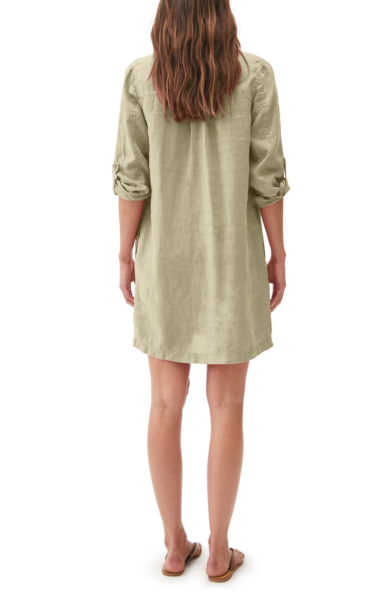 Michael Stars Eleanor Linen Shirtdress, Alternate, color, 