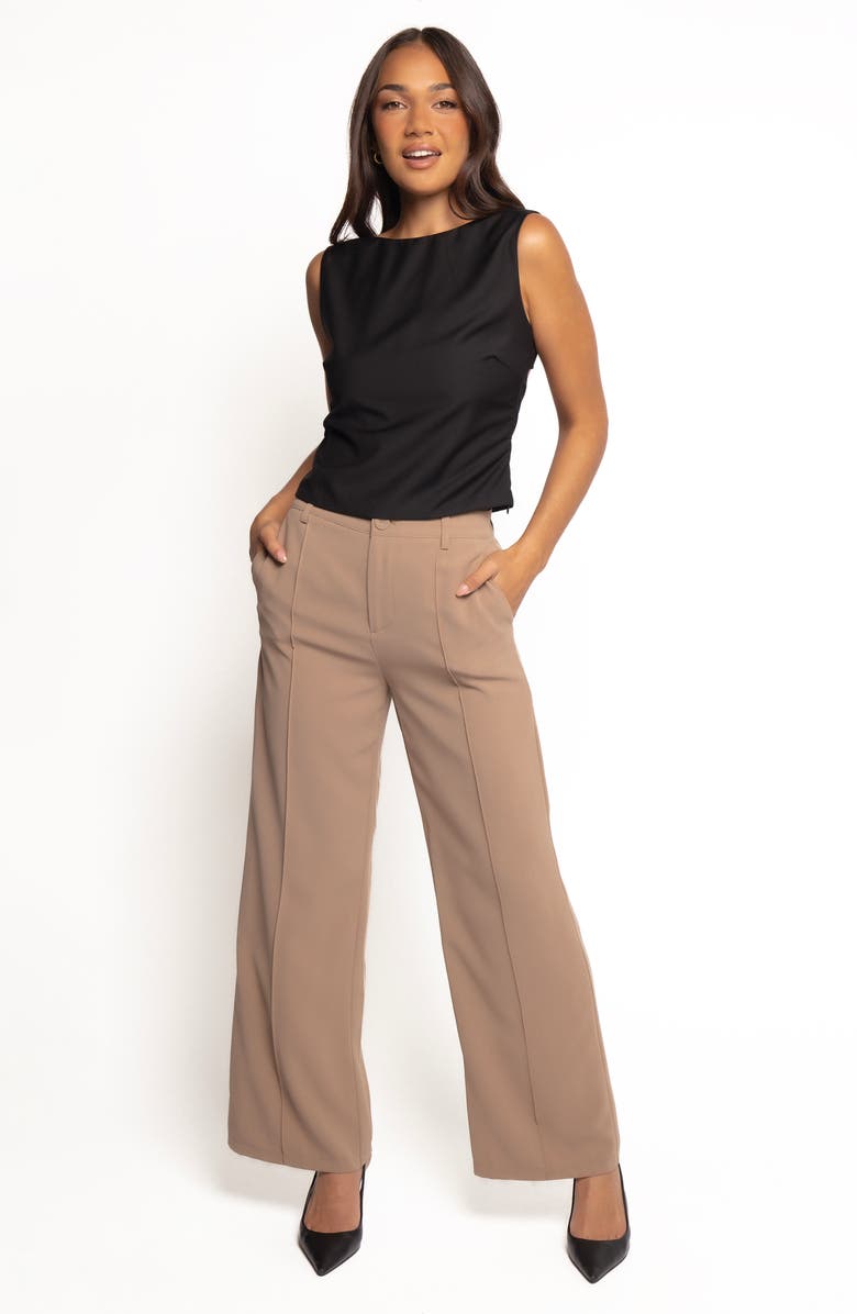 Petal & Pup Janaina Open Back Woven Tank, Alternate, color, Black