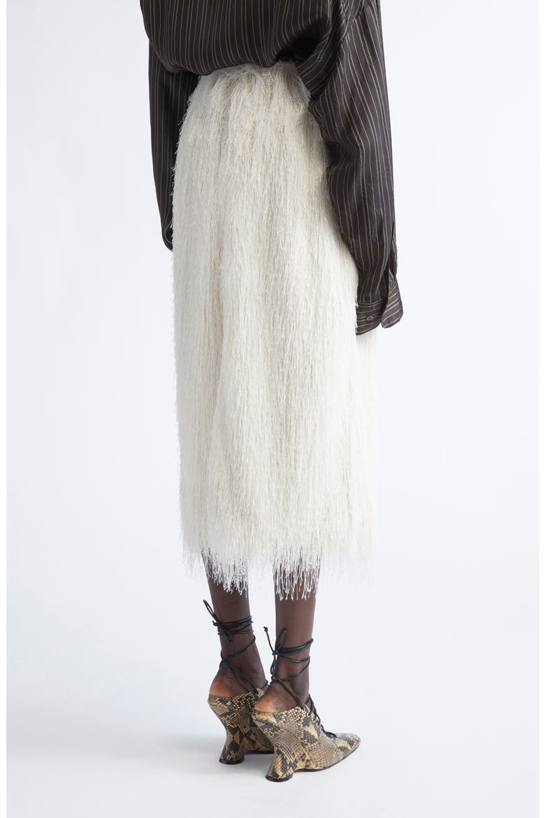 Sokna Fringe Midi Skirt, Alternate, color, WHITE