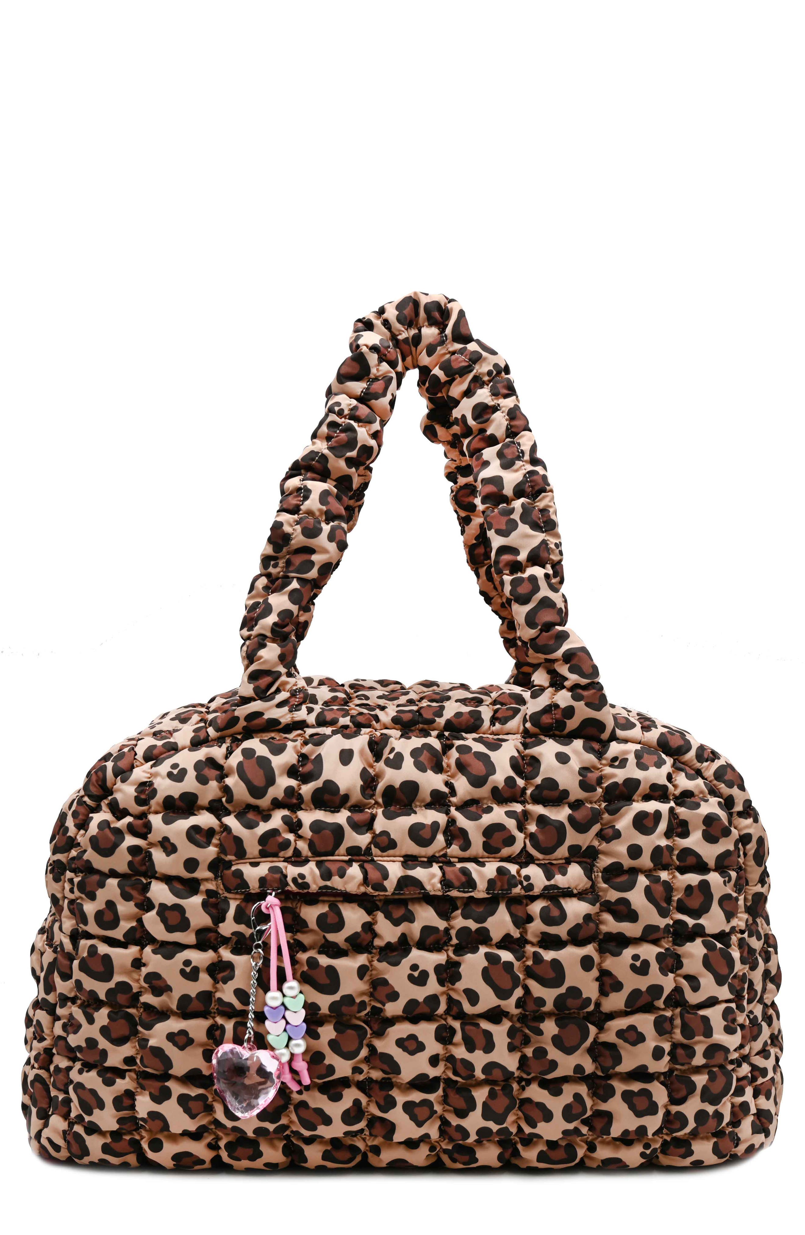 Kids' Leopard Print Scrunch Medium Duffle Bag