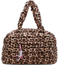 OMG Accessories Kids' Leopard Print Scrunch Medium Duffle Bag