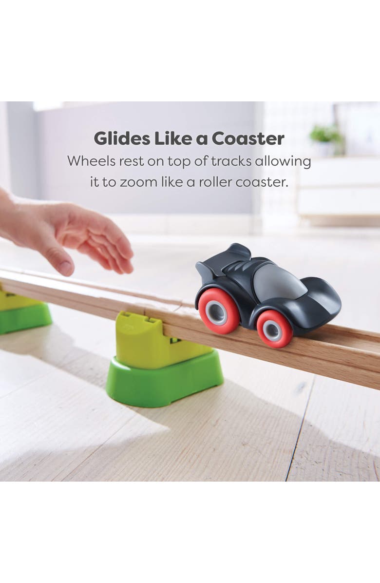 HABA Kullerbu Black Speedster Race Car with Momentum Motor, Alternate, color, Black Multi